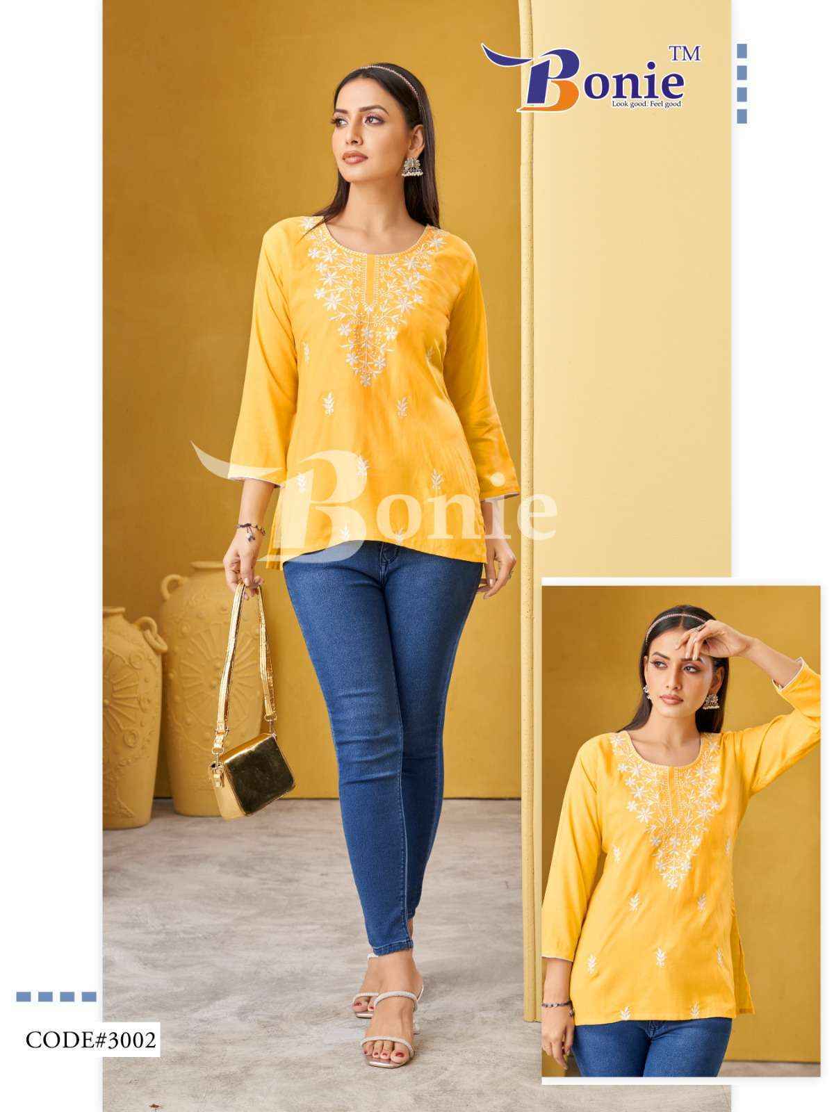 Bonie Aisha Vol-3 Rayon Short Top (8 Pc Catalog)