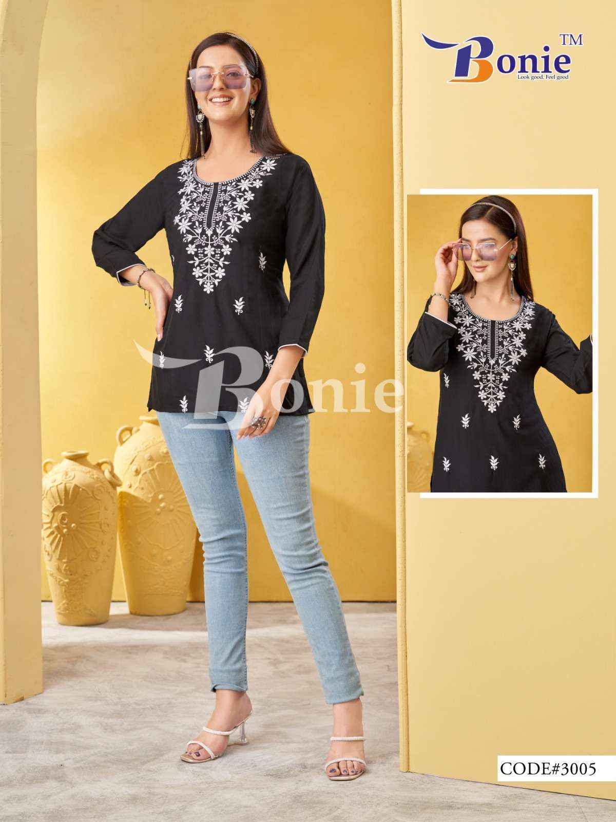 Bonie Aisha Vol-3 Rayon Short Top (8 Pc Catalog)