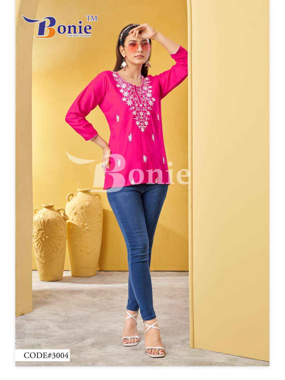 Bonie Aisha Vol-3 Rayon Short Top (8 Pc Catalog)