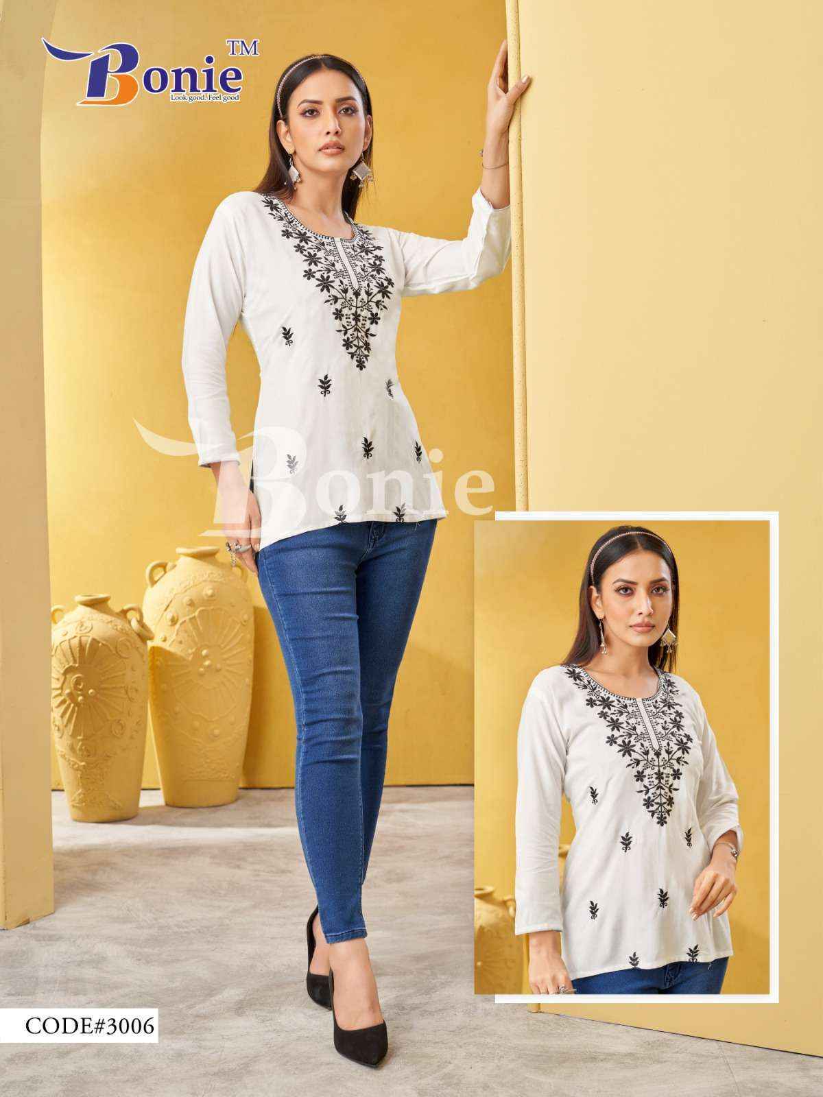 Bonie Aisha Vol-3 Rayon Short Top (8 Pc Catalog)