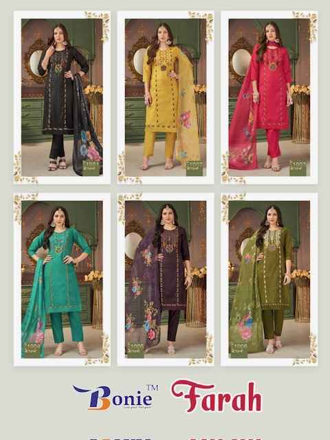 Bonie Farah Vol-1 Roman Readymade Suit (6 pcs Catalogue)