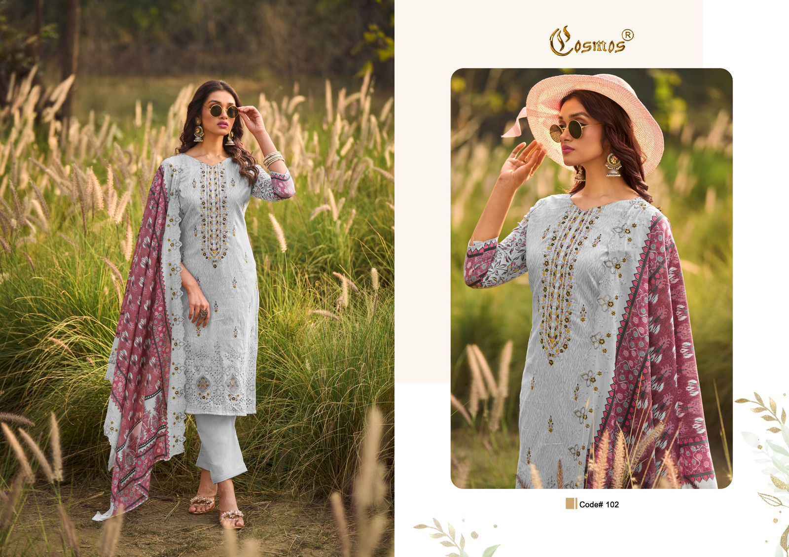 Cosmos Bin Saeed Premium Vol-1 Cotton Dress Material (6 pcs Catalogue)
