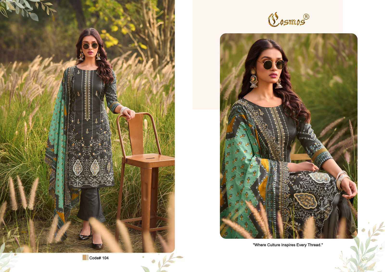 Cosmos Bin Saeed Premium Vol-1 Cotton Dress Material (6 pcs Catalogue)