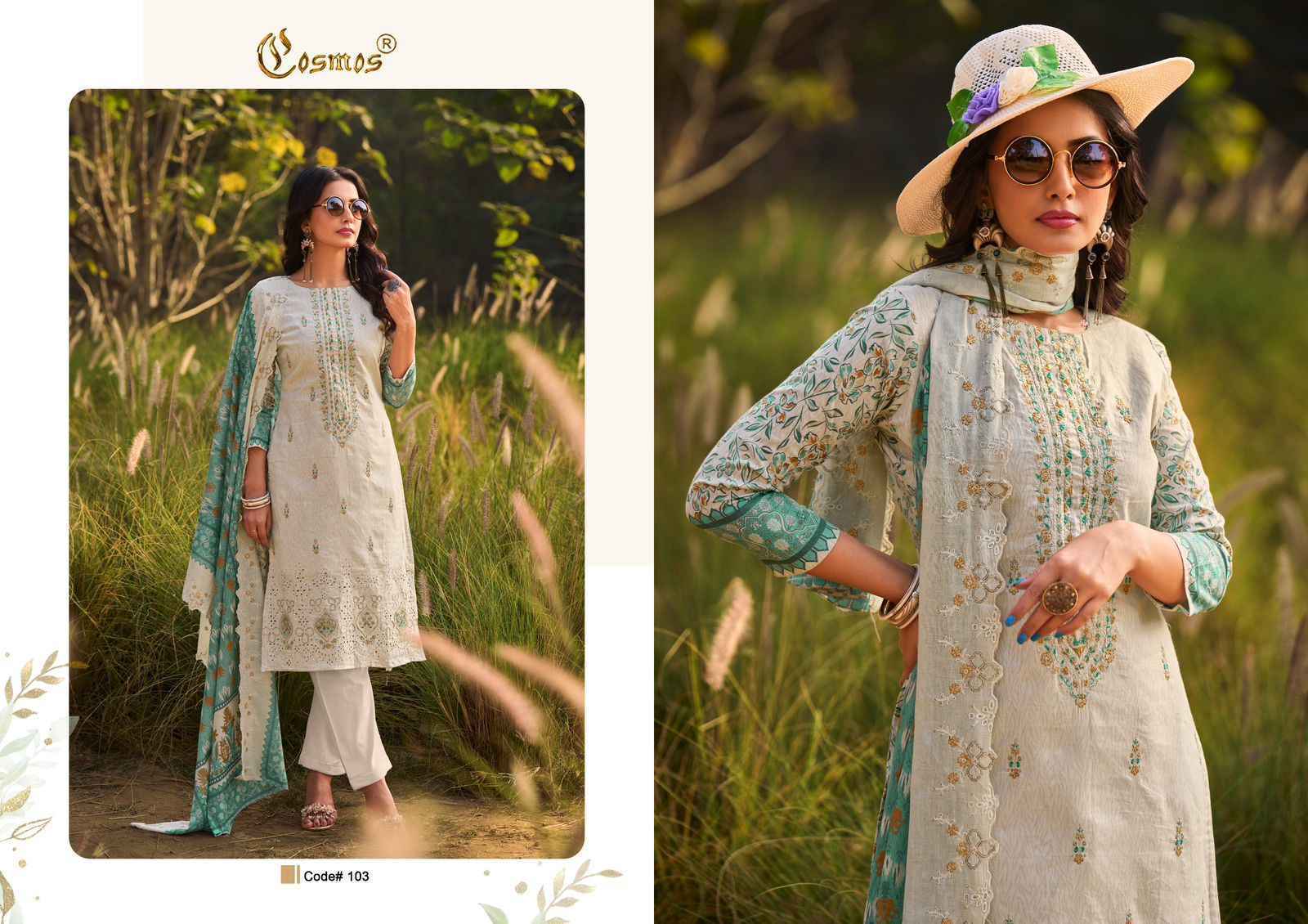 Cosmos Bin Saeed Premium Vol-1 Cotton Dress Material (6 pcs Catalogue)