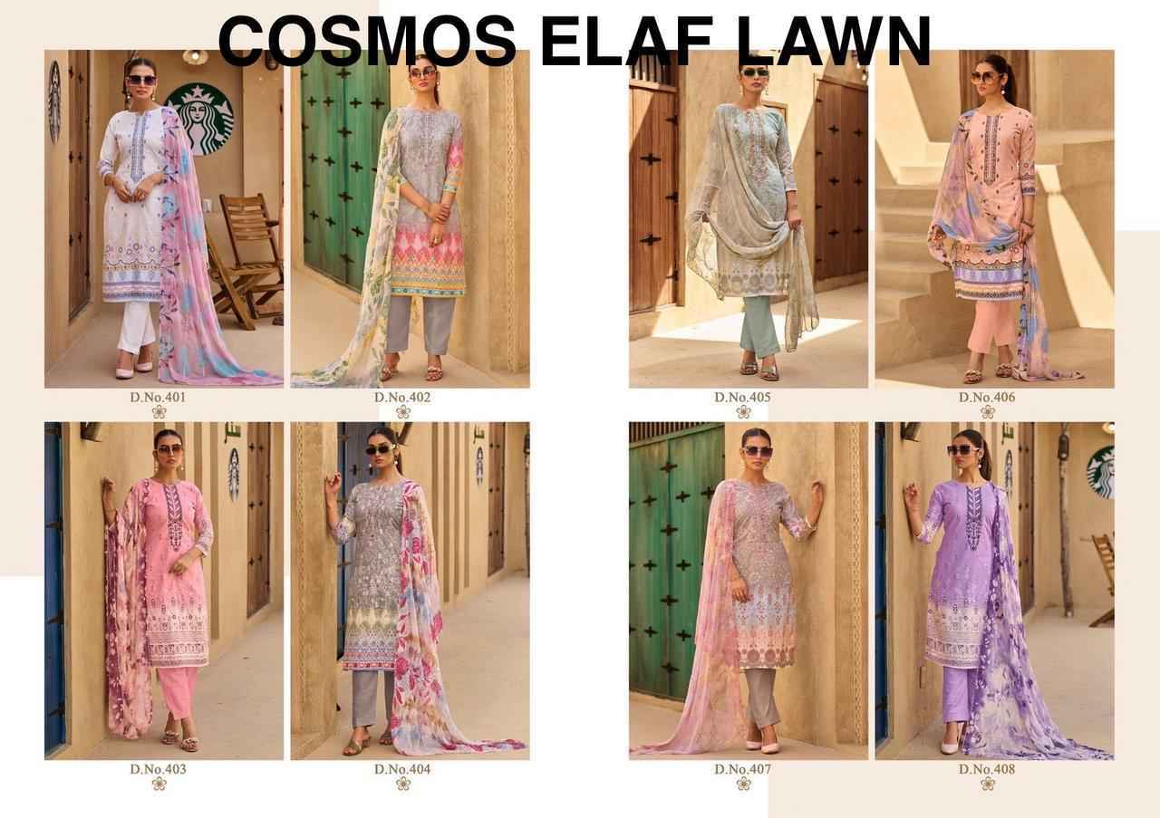 Cosmos Elaf Lawn Cotton Dress Material (8 pcs Catalogue)