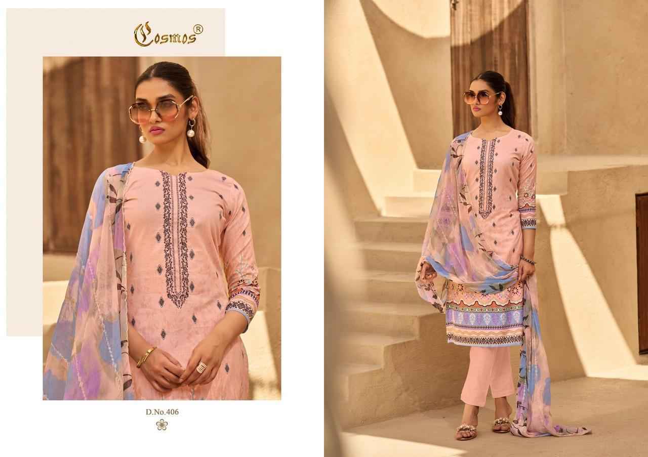 Cosmos Elaf Lawn Cotton Dress Material (8 pcs Catalogue)