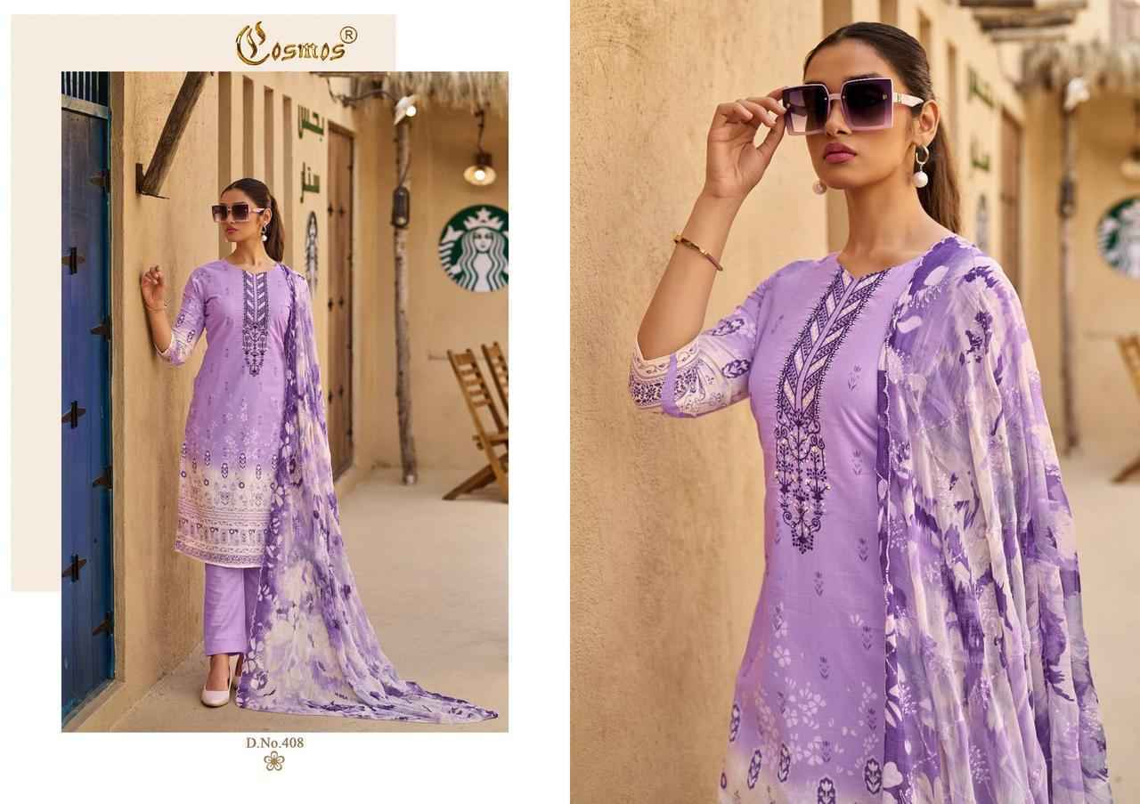 Cosmos Elaf Lawn Cotton Dress Material (8 pcs Catalogue)