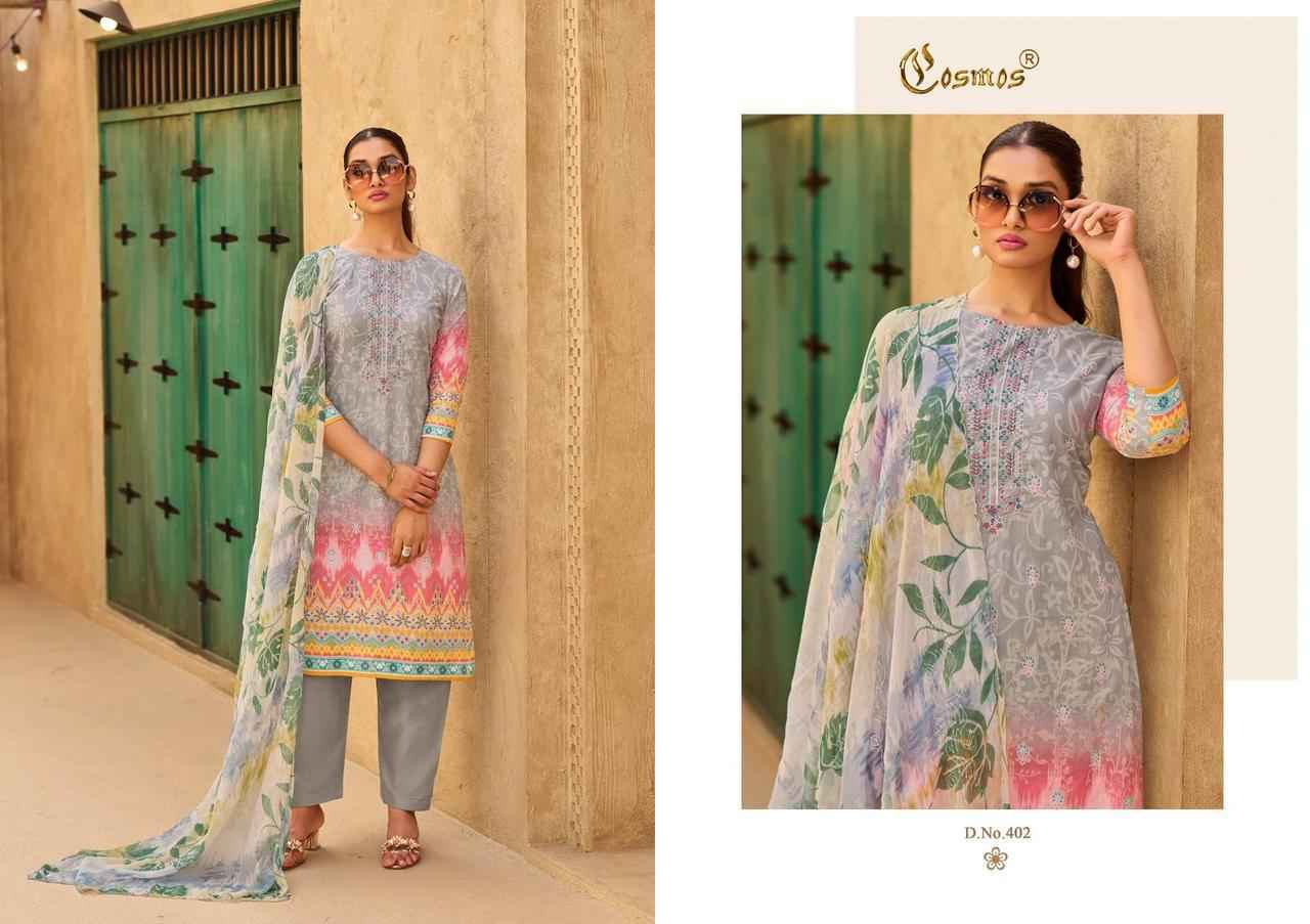 Cosmos Elaf Lawn Cotton Dress Material (8 pcs Catalogue)