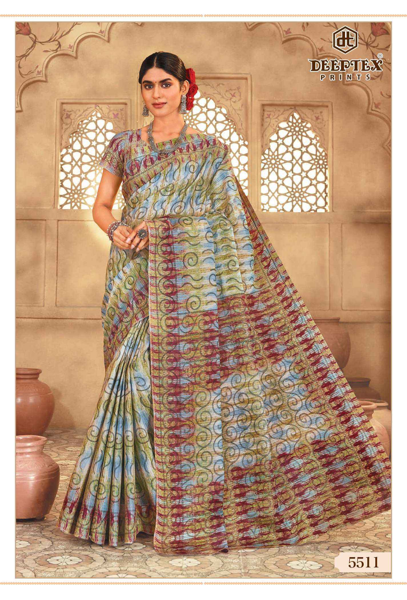 Deeptex Mother India Vol-55 Cotton Saree (30 pcs Catalogue)