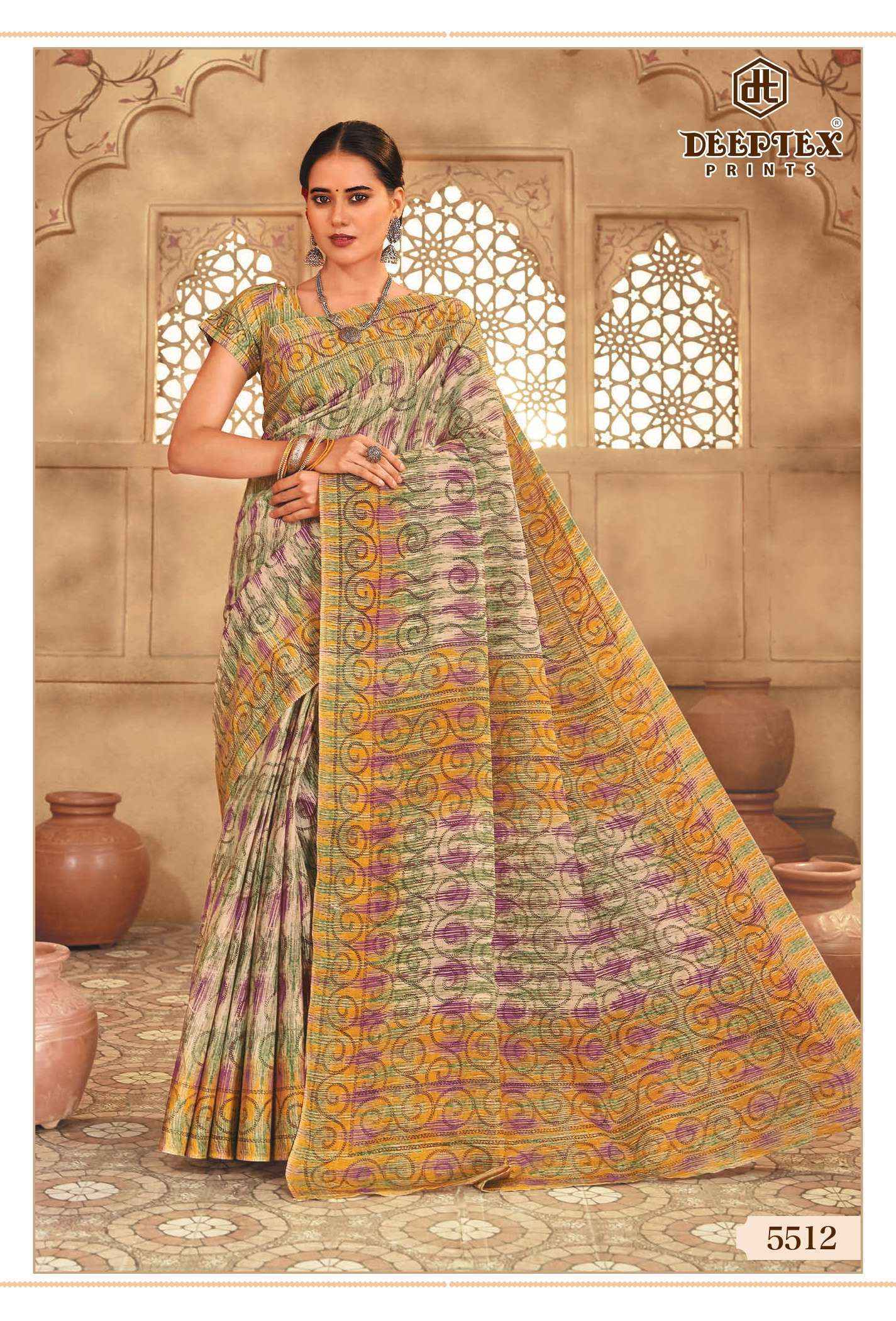 Deeptex Mother India Vol-55 Cotton Saree (30 pcs Catalogue)