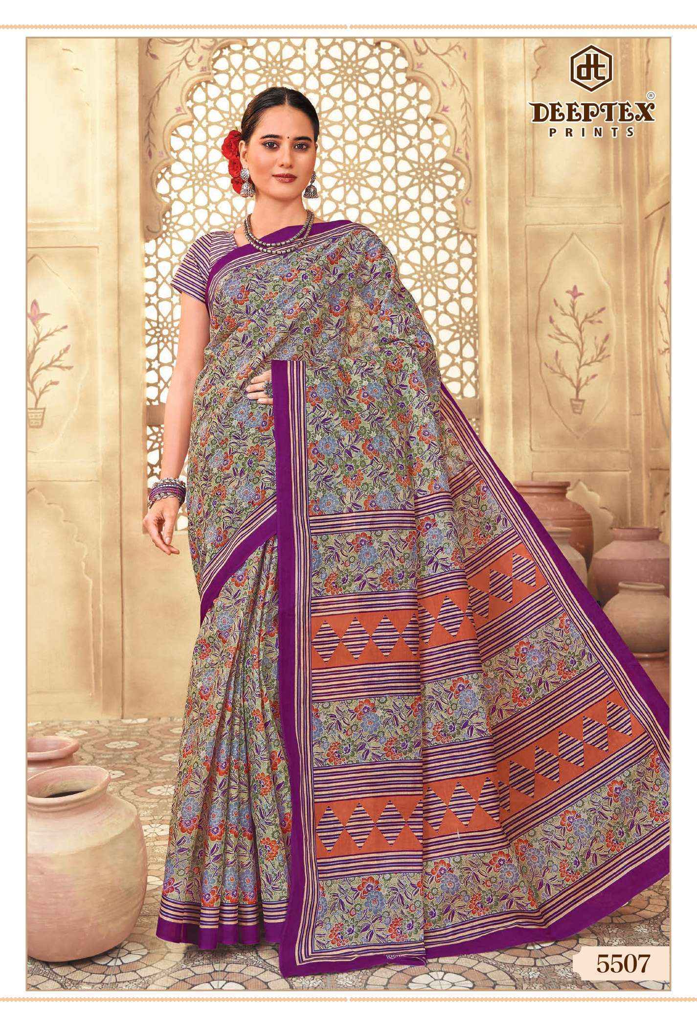 Deeptex Mother India Vol-55 Cotton Saree (30 pcs Catalogue)