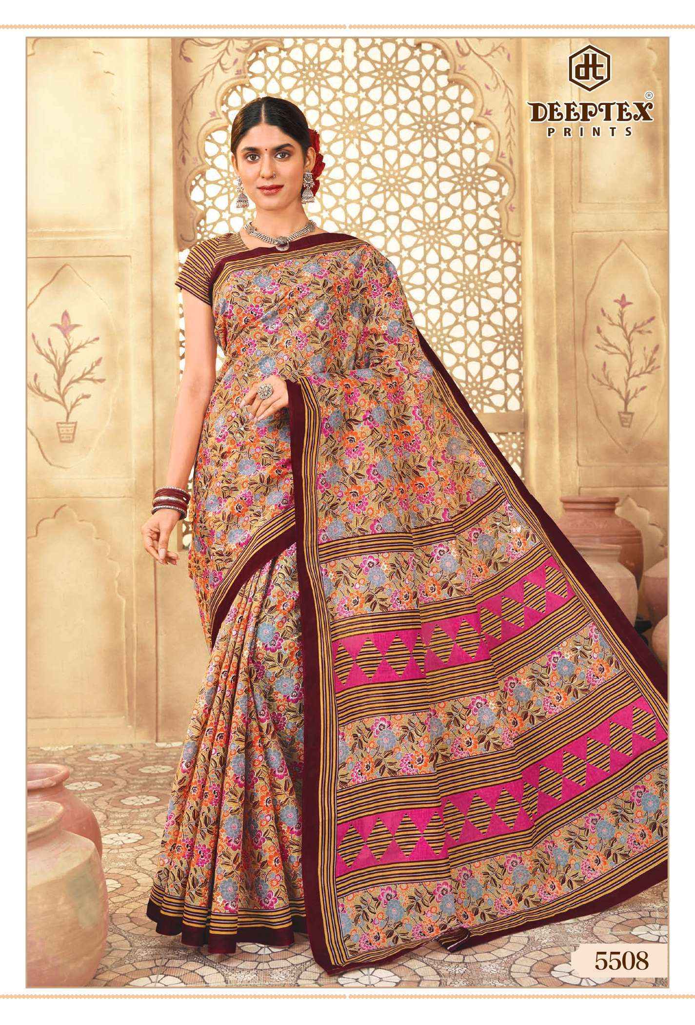 Deeptex Mother India Vol-55 Cotton Saree (30 pcs Catalogue)