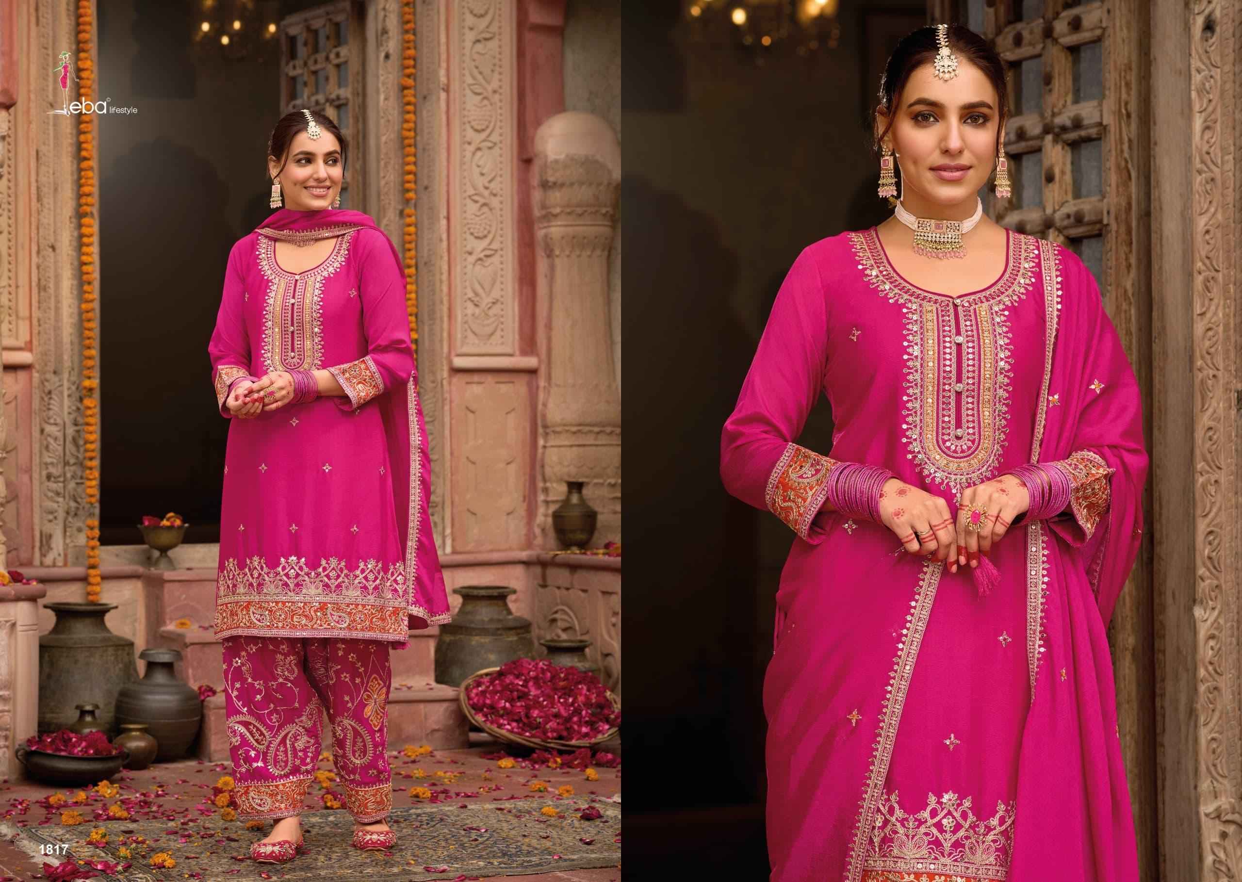Eba Lifestyle Kashish Chinon Readymade Dress (3 pcs Catalogue)