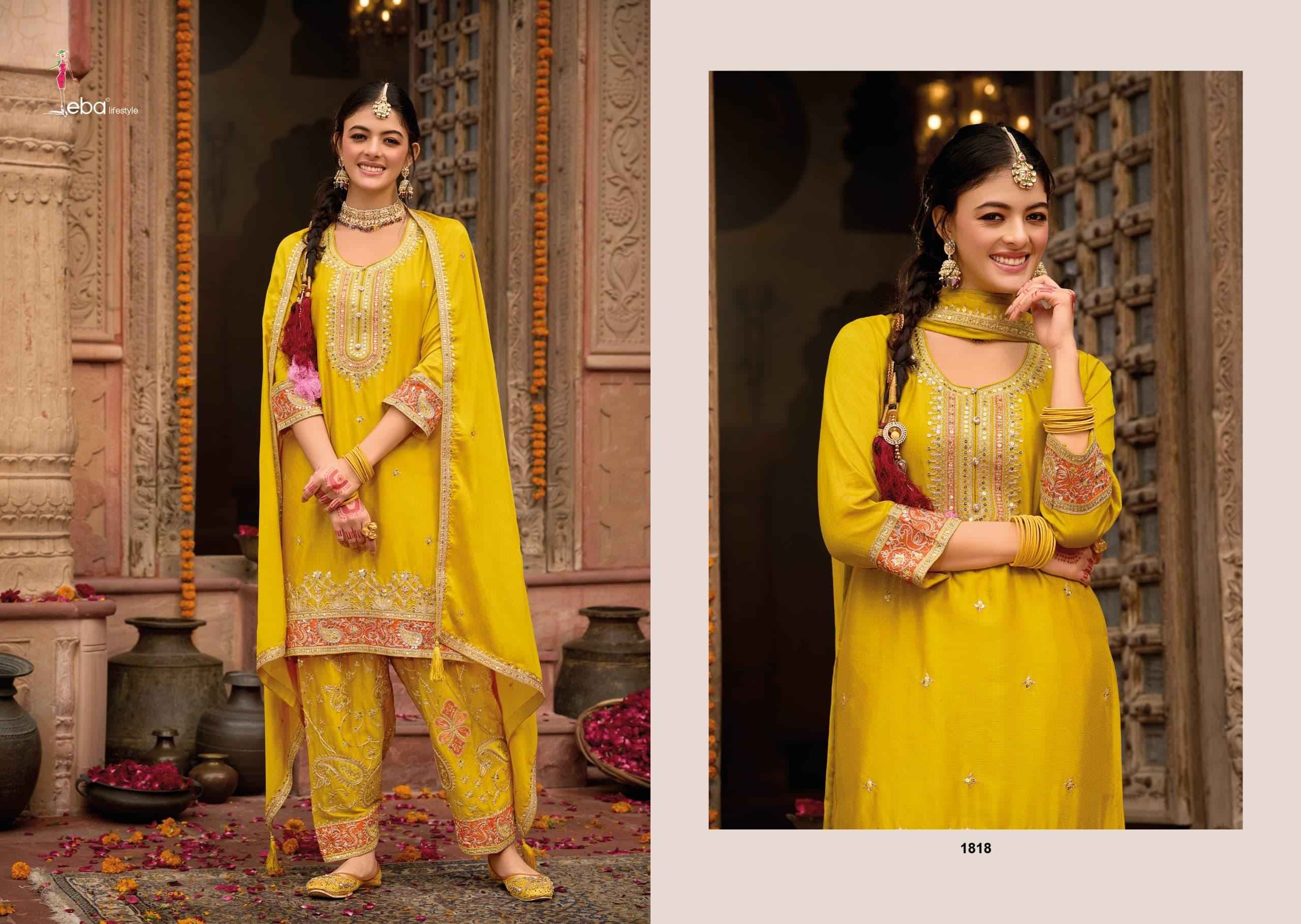 Eba Lifestyle Kashish Chinon Readymade Dress (3 pcs Catalogue)
