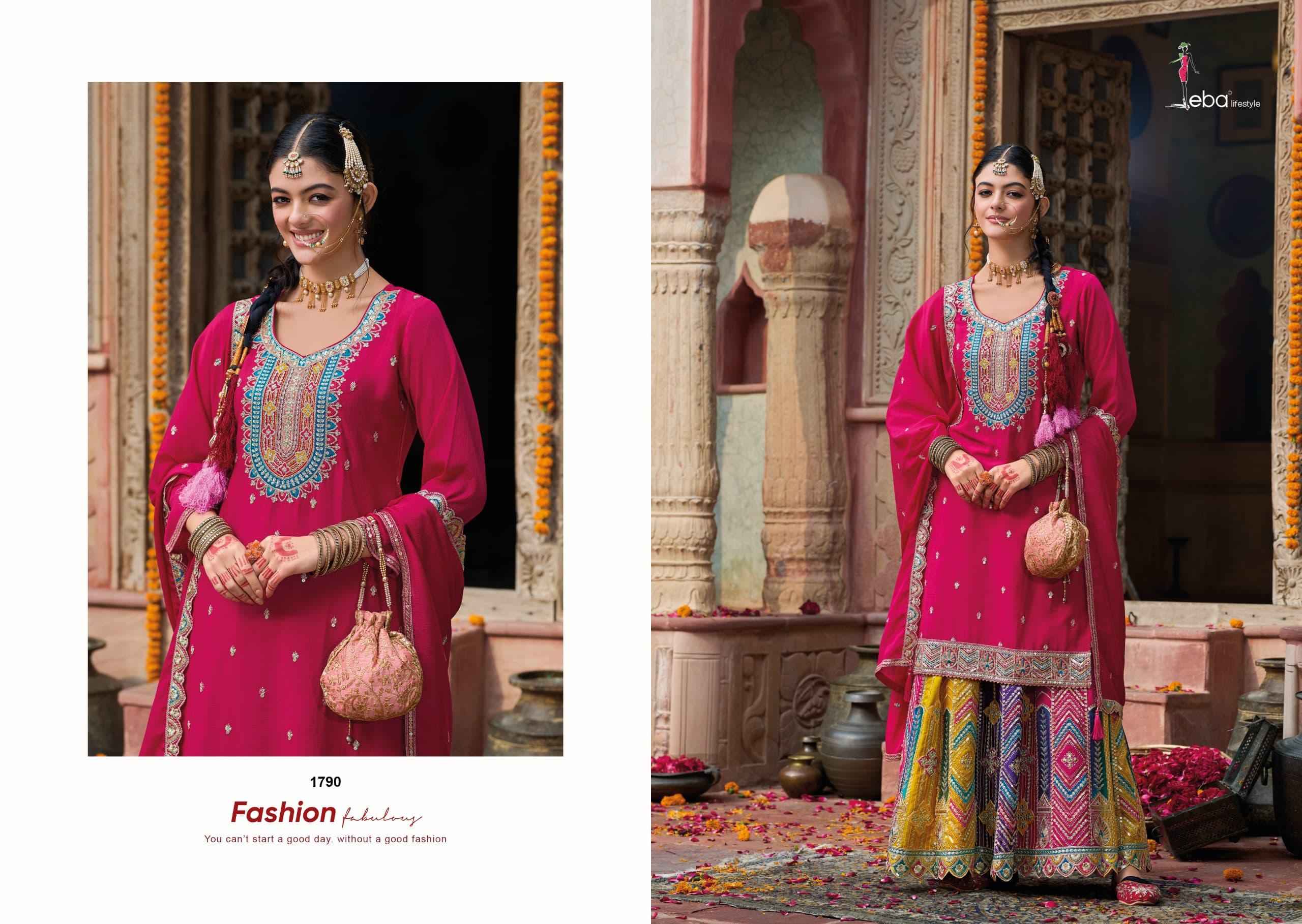Eba Lifestyle Mohini Chinon Readymade Dress (3 pcs Catalogue)