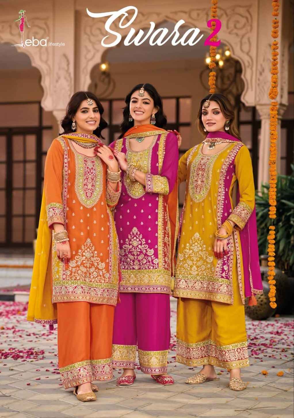 Eba Lifestyle Swara Vol-2 Chinon Readymade Dress (3 pcs Catalogue)