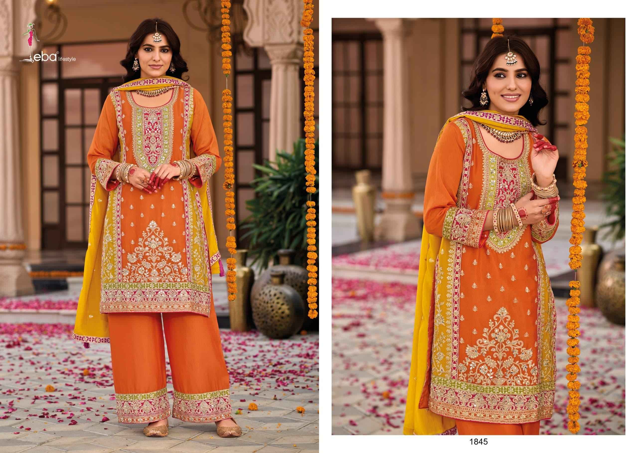 Eba Lifestyle Swara Vol-2 Chinon Readymade Dress (3 pcs Catalogue)