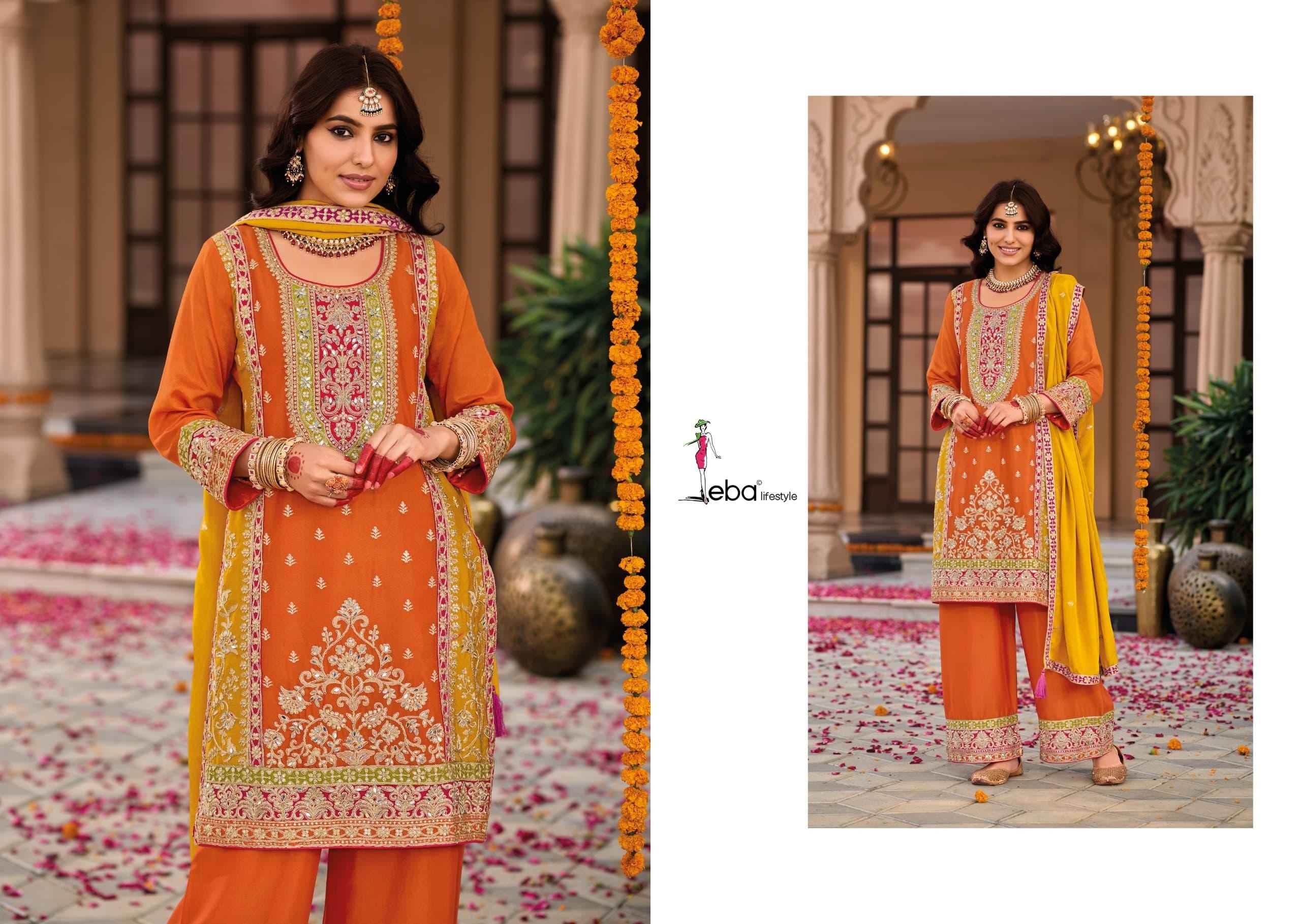 Eba Lifestyle Swara Vol-2 Chinon Readymade Dress (3 pcs Catalogue)