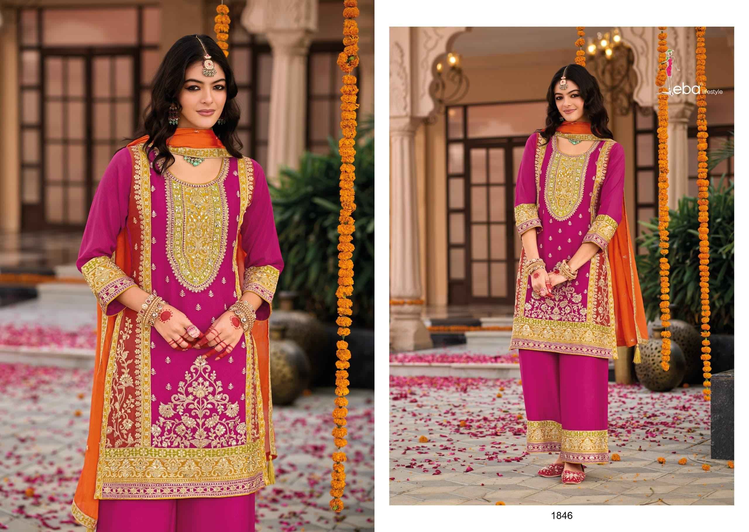 Eba Lifestyle Swara Vol-2 Chinon Readymade Dress (3 pcs Catalogue)