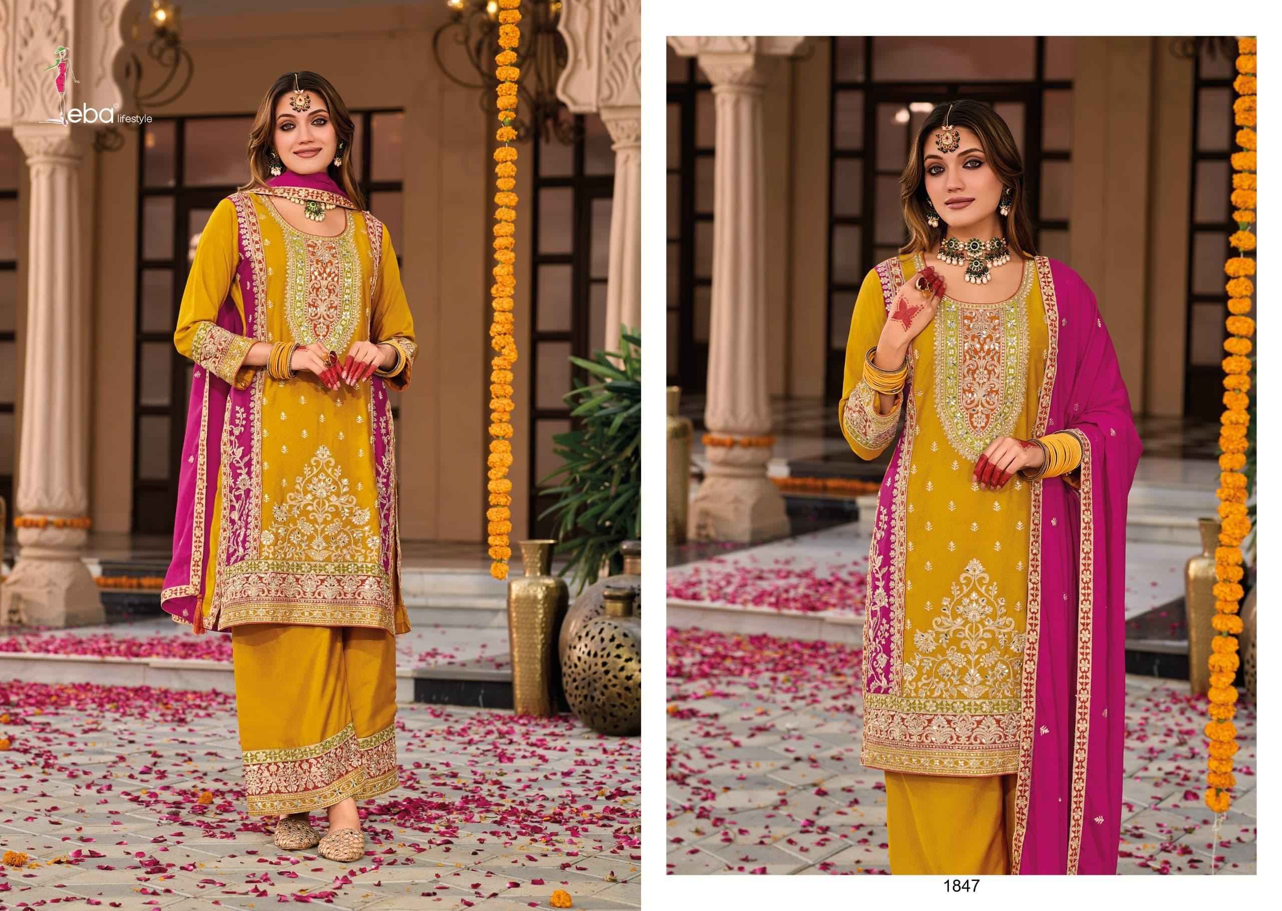 Eba Lifestyle Swara Vol-2 Chinon Readymade Dress (3 pcs Catalogue)