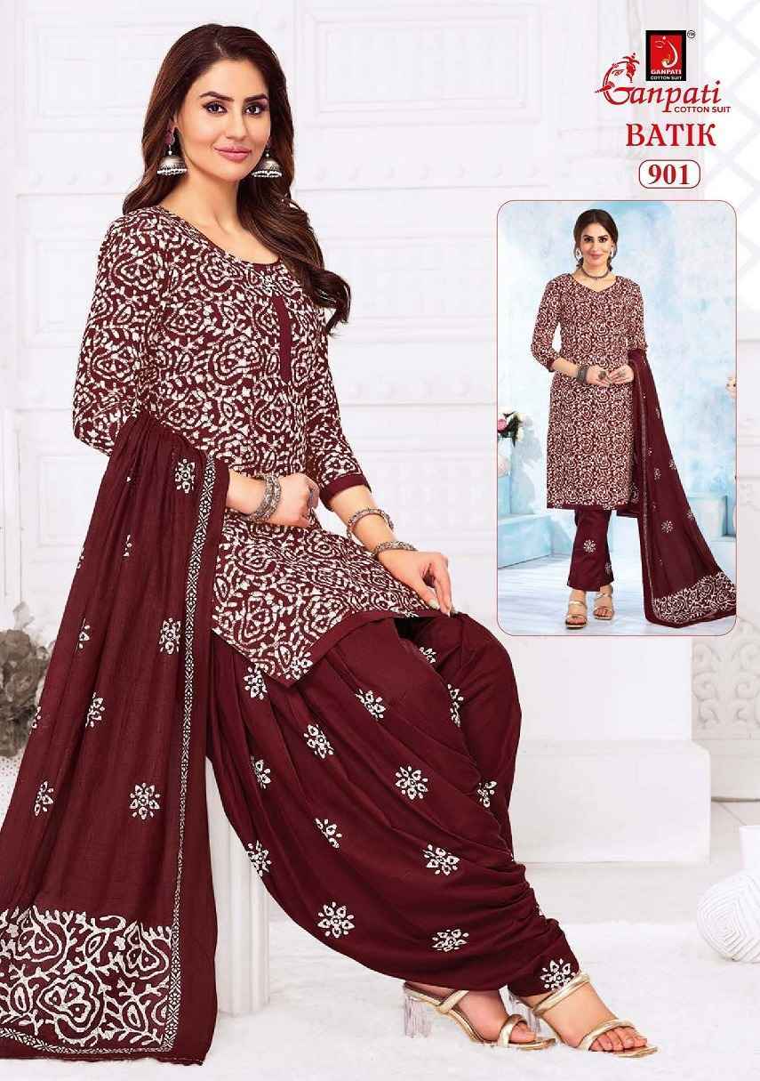Ganpati Batik Vol-9 Cotton Dress Material (15 pcs Catalogue)
