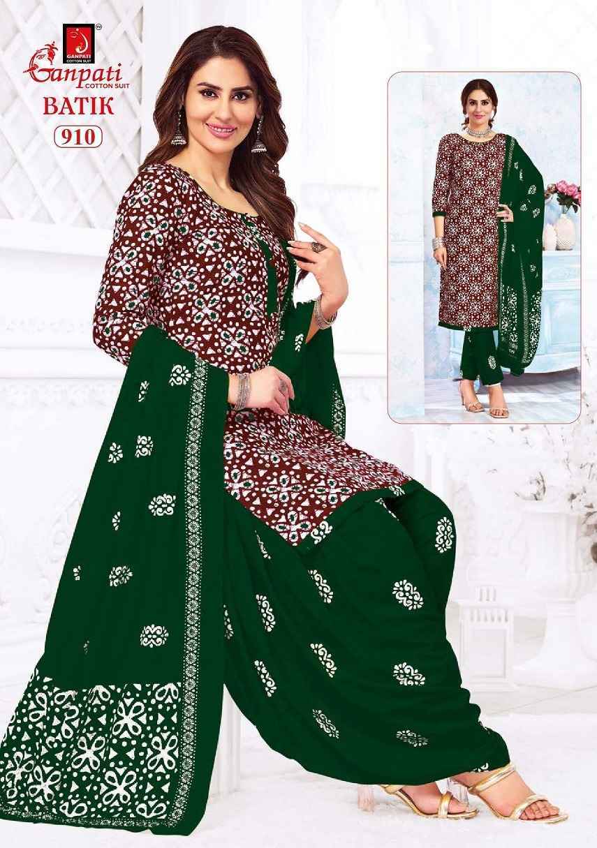 Ganpati Batik Vol-9 Cotton Dress Material (15 pcs Catalogue)