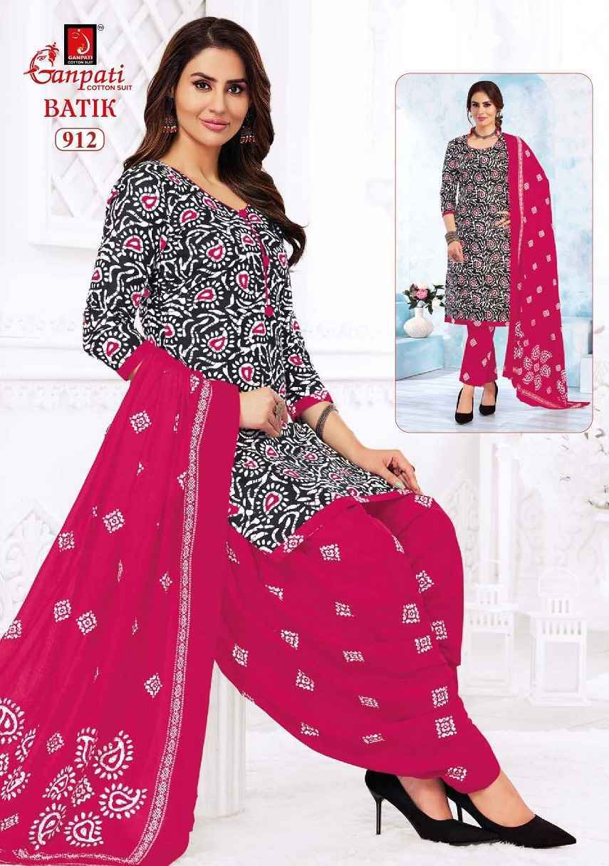 Ganpati Batik Vol-9 Cotton Dress Material (15 pcs Catalogue)