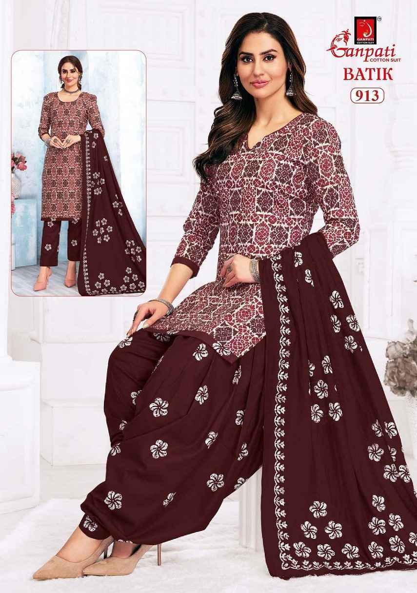 Ganpati Batik Vol-9 Cotton Dress Material (15 pcs Catalogue)