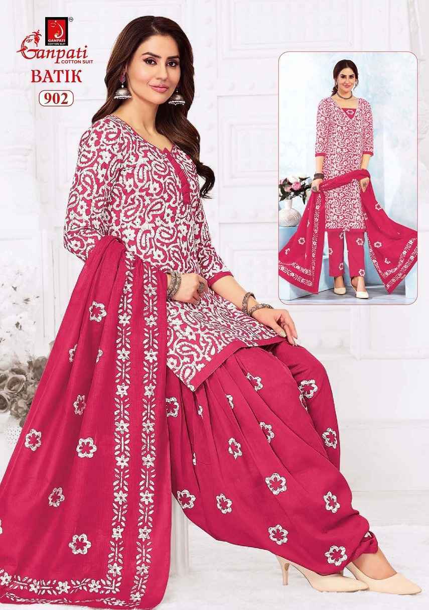 Ganpati Batik Vol-9 Cotton Dress Material (15 pcs Catalogue)