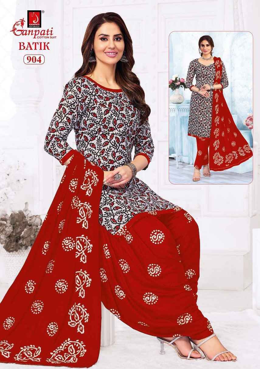 Ganpati Batik Vol-9 Cotton Dress Material (15 pcs Catalogue)