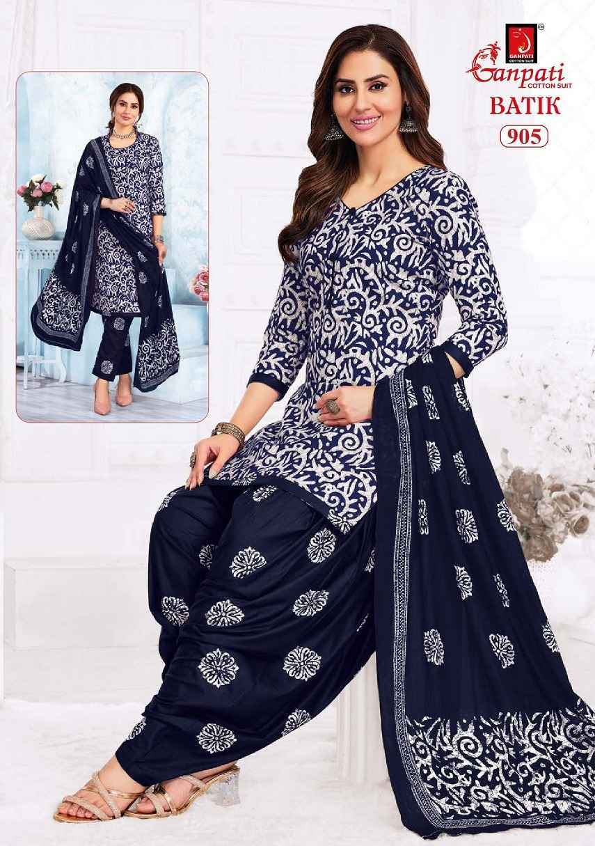 Ganpati Batik Vol-9 Cotton Dress Material (15 pcs Catalogue)