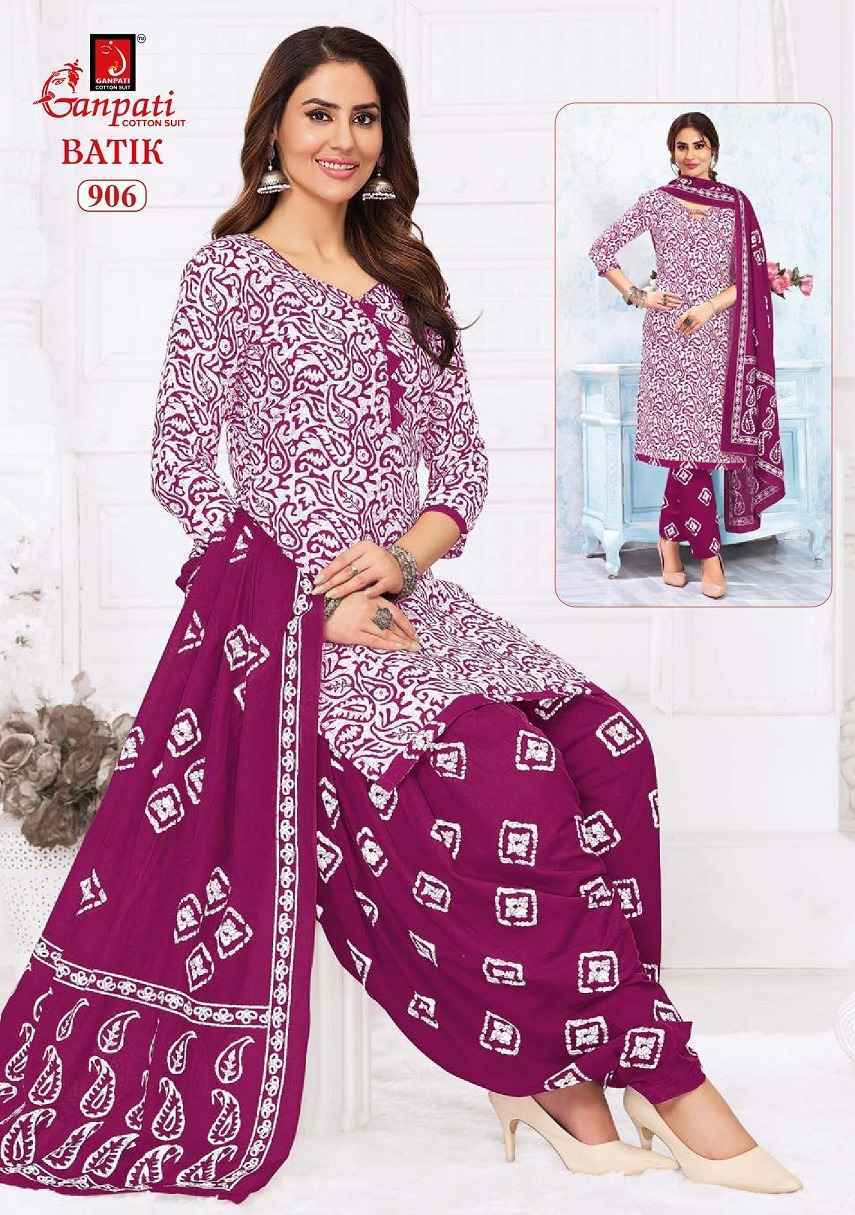 Ganpati Batik Vol-9 Cotton Dress Material (15 pcs Catalogue)