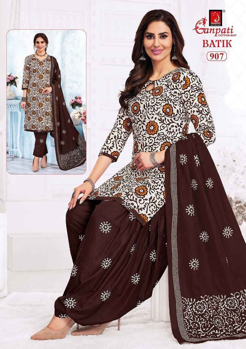 Ganpati Batik Vol-9 Cotton Dress Material (15 pcs Catalogue)