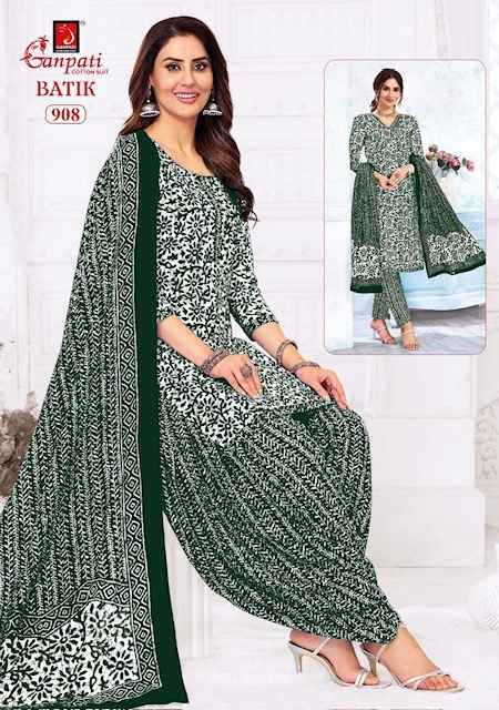 Ganpati Batik Vol-9 Cotton Dress Material (15 pcs Catalogue)