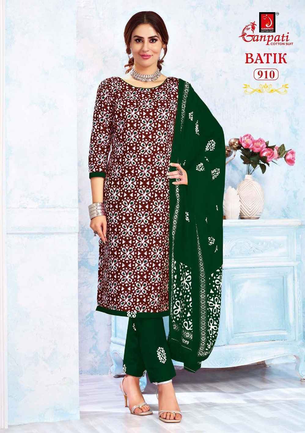 Ganpati Batik Vol-9 Readymade Cotton Dress(15 pcs Catalogue)