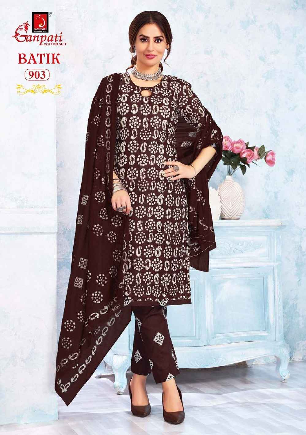 Ganpati Batik Vol-9 Readymade Cotton Dress(15 pcs Catalogue)