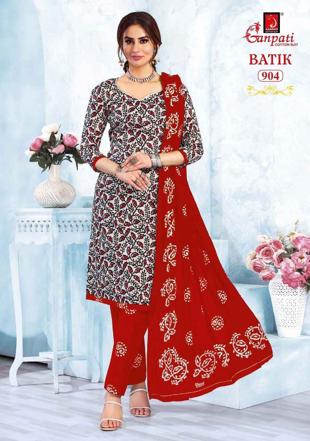 Ganpati Batik Vol-9 Readymade Cotton Dress(15 pcs Catalogue)