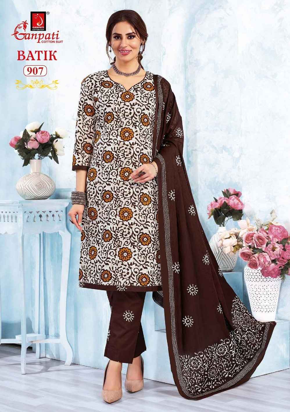 Ganpati Batik Vol-9 Readymade Cotton Dress(15 pcs Catalogue)