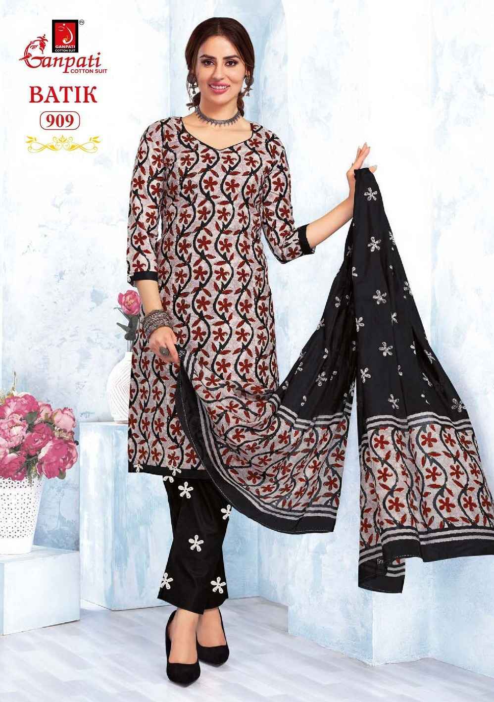 Ganpati Batik Vol-9 Readymade Cotton Dress(15 pcs Catalogue)