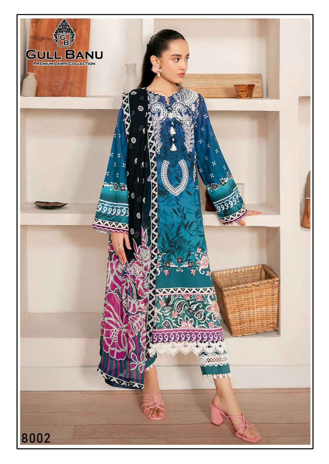 Gull Aahmed Gull Banu Vol-8 Lawn Cotton Dress Material (6 pcs Catalogue)