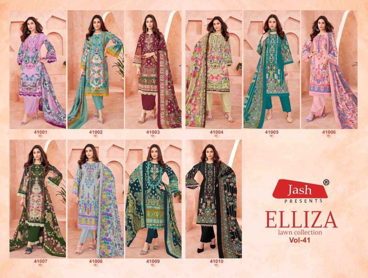 Jash Elliza Vol-41 Cotton Dress Material (10 pcs Catalogue)