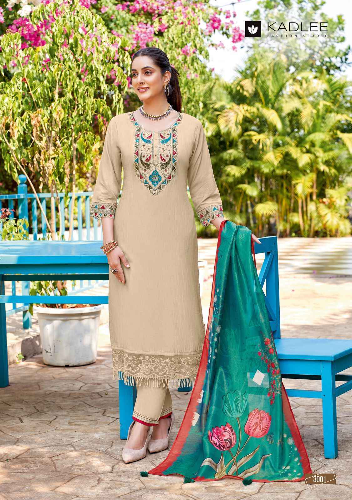 Kadlee Chunari Rayon Readymade Suit (5 pcs Catalogue)