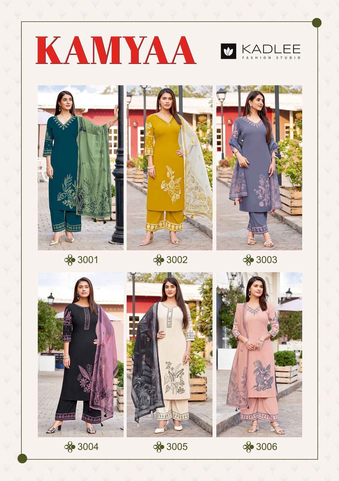 Kadlee Kamyaa Rayon Readymade Suit (6 pcs Catalogue)