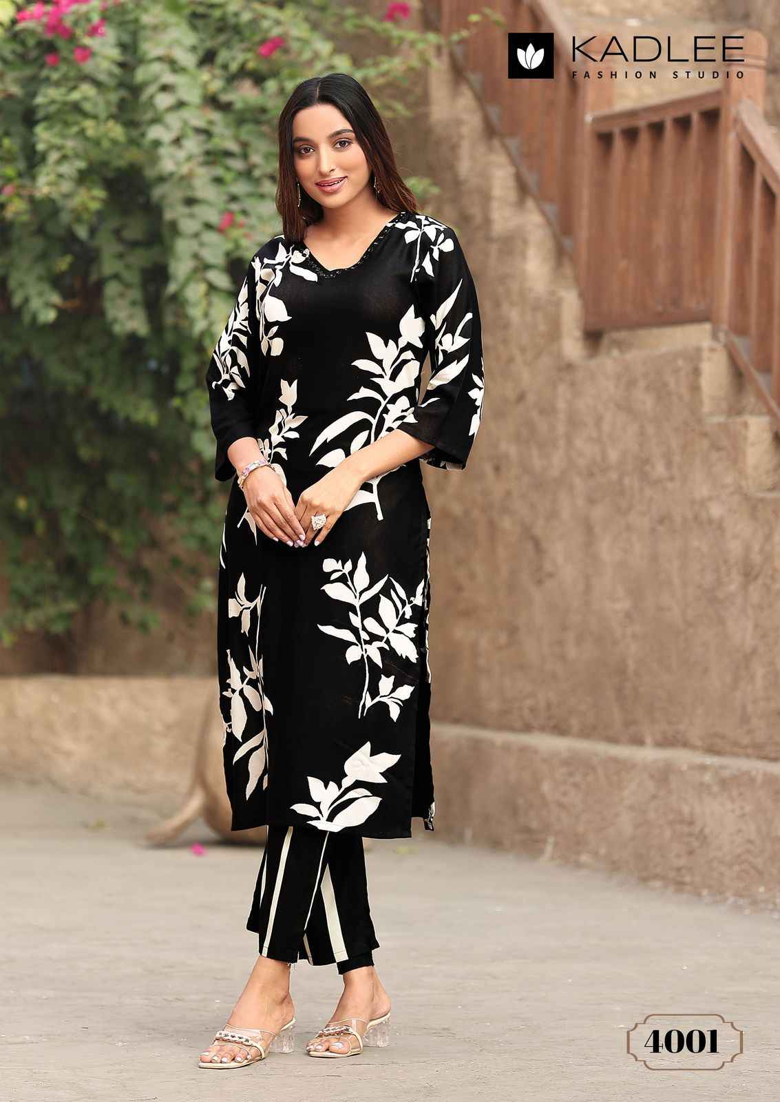 Kadlee Rangoli Rayon Printed Kurti With Bottom (6 pcs Catalogue)