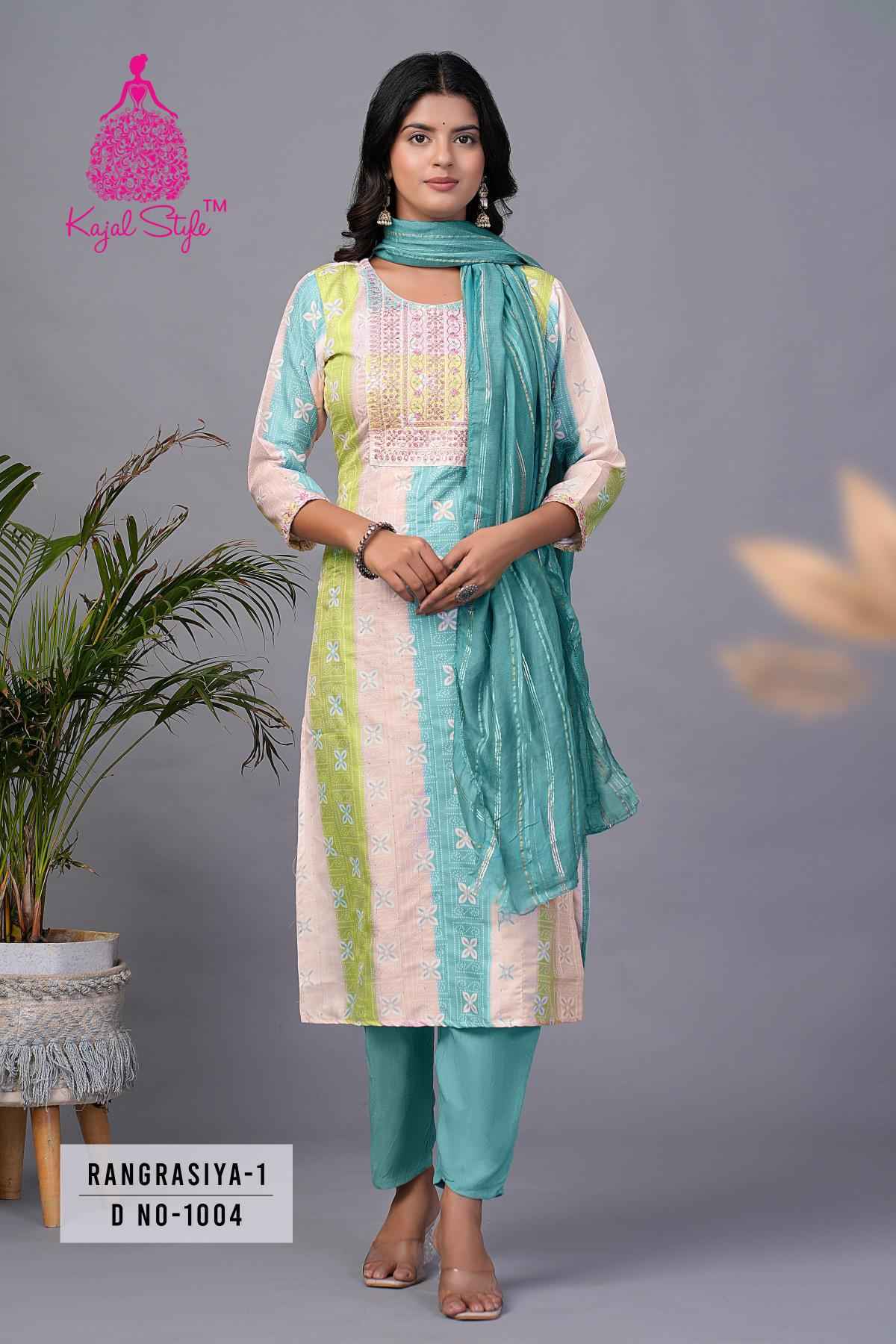 Kajal Style Rangrasiya Vol-1 Silk Readymade Suit (8 pcs Catalogue)