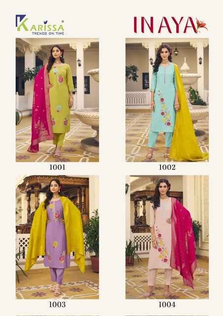 Karissa Inaya Viscouse Readymade Suit (4 pcs Catalogue)