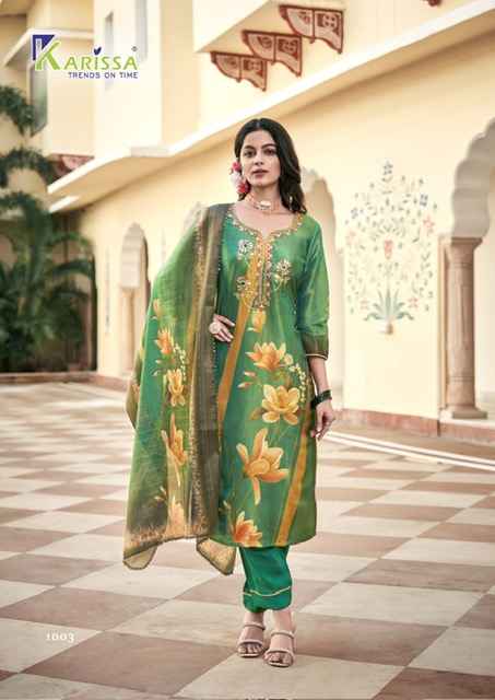Karissa Nisha Viscose Simmar Readymade Suit (4 pcs Catalogue)