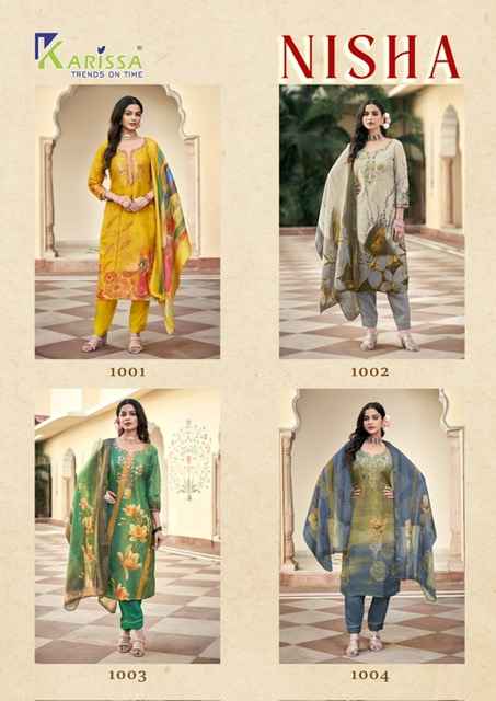 Karissa Nisha Viscose Simmar Readymade Suit (4 pcs Catalogue)