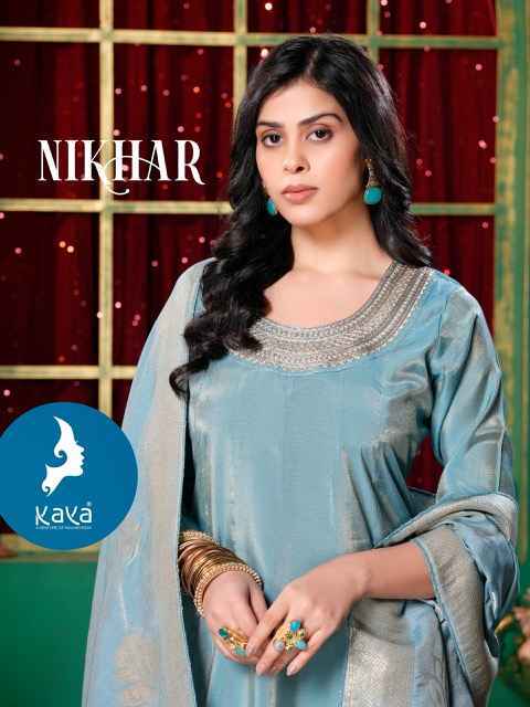 Kaya Nikhar Roman Shimmer Readymade Suit (6 pcs Catalogue