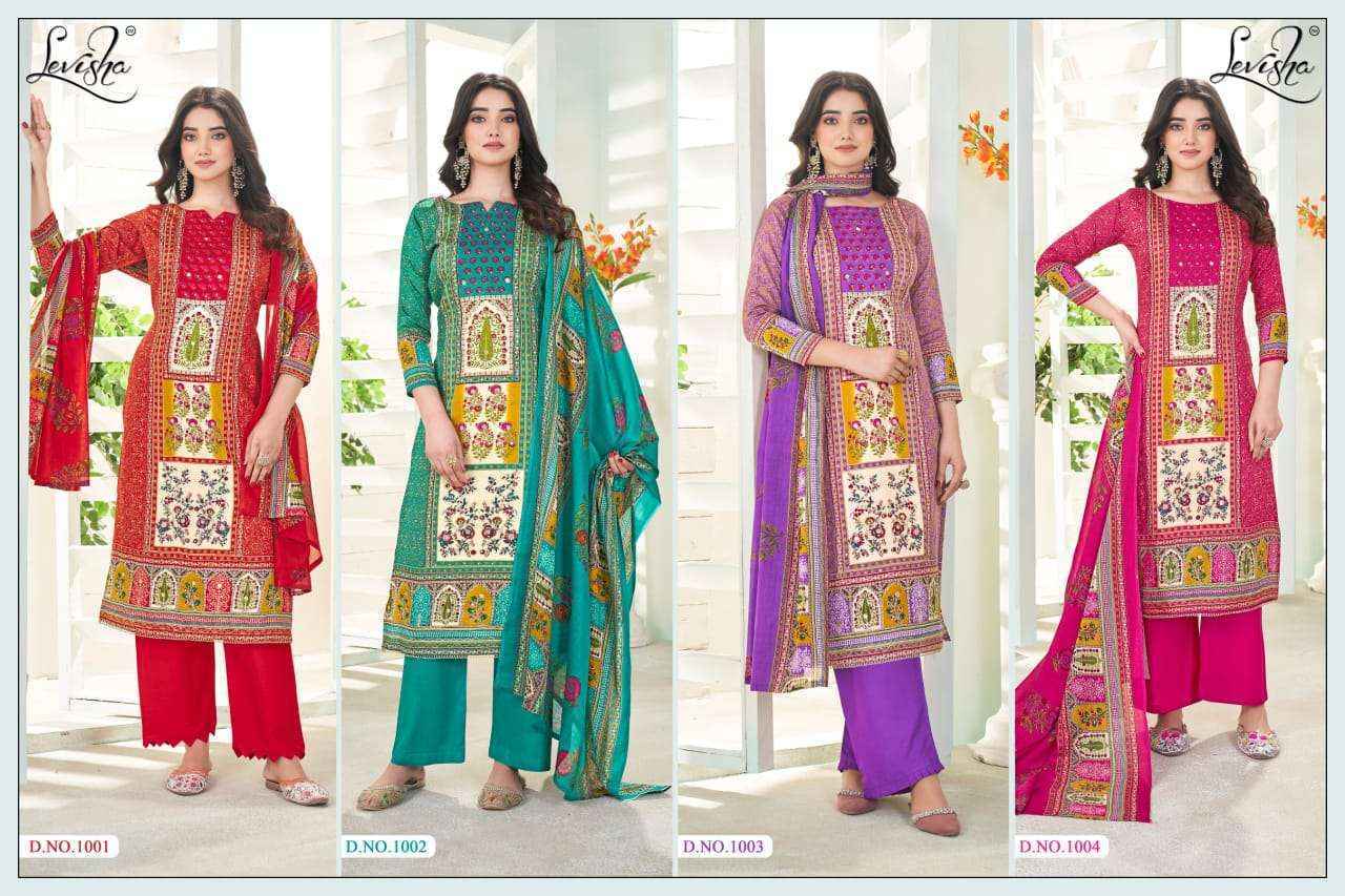 Levisha Bela Jam Cotton Dress Material (4 pcs Catalogue)